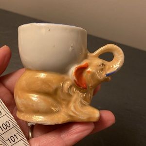 Elephant Egg Cup Japanese Antique